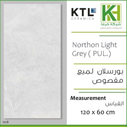 Show details for Spanish Polished Porcelain tile 60x120cm Northon Light Grey (PUL.) Picture of Spanish Polished Porcelain tile 60x120cm Northon Light Grey (PUL.)